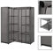 Xichuzi Eckkleiderschrank Grau 130 x 87 x 169 cm, Schlafzimmerschrank, Kleiderschränke, Garderobenschrank, Ordnungssystem Kleiderschrank, Haushaltsschrank - 282452