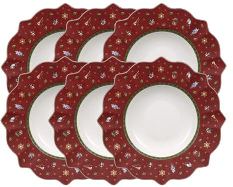 Villeroy & Boch Toy's Delight Suppenteller rot 26 cm Set6