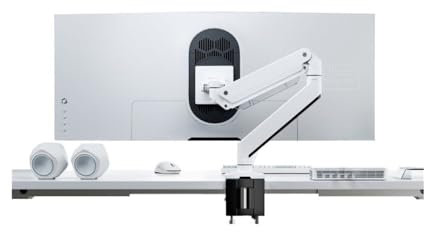 Monitor stand Robuste Einzelmonitorhalterung mit 3.0 USB-Anschlüssen, Aluminium-Tischhalterung mit pneumatischer Feder, passend for Ultrawide-Monitore bis zu 49 Zoll und 39,6 lbs Desk accessories
