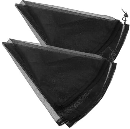 KOMBIUDA 2pcs 95cm Rain Barrel Mesh Cover Drawstring Water Collection Barrel Netting Screen for Garden