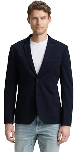 Tom Tailor Herren 1047273 Regular Fit Piqué Blazer