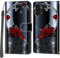 Handyhülle für Samsung Galaxy A13 4G / A13 5G / A04S Hülle, Magnetische Flip Stoßfeste Schutzhülle mit Standfunktion Kartenfächern Klapphülle Handytasche silberner Schmetterling