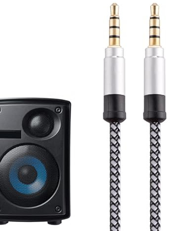 Cable De Audio De Nailon De 1,5 M, 3 M, 3,5 Mm Para Coche - Cordón Auxiliar,Cable Auxiliar De Conector Macho A Macho Para Automóvil Compatible Con Estéreos Domésticos, Altavoces Y Auriculares