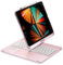 kaidisen Custodia con tastiera girevole a 360° per iPad Pro 13 M4/Air 13/Pro 12.9 6a 5a 4a 3a generazione con touchpad retroilluminato a 7 colori, tastiera pieghevole retroilluminata girevole a 360°