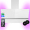 KKT KOLBE Dunstabzugshaube 90 cm | 782 cbm/h Umluft Abluft | Kopffrei | Wandhaube | Weiß Glas | Smart WiFi App WLAN | RGBW-LED-Beleuchtung | EASY9005WM