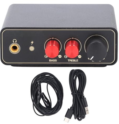 MM/MC Phono Preamplificador con Amplificador de Auriculares, Caja de preamplificador estéreo de Aluminio Compacto con Control de Tono para Jugadores de récord