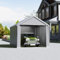 UISEBRT Garage de tente, 3 x 4 m, abri de voiture, tente de garage et de rangement, avec bâche en polyéthylène robuste, cadre en acier, renforcement du toit et du sol, résistant aux intempéries, pour