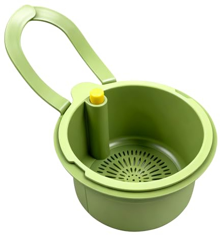 Sink Food Catcher, Sink Strainer Basket, Nlsqw Food Catcher Si-nk Drain Basket, Kitchen Self-Cleaning Filter, Multifunction Hanging On The Tap, for Home Kitchen Garbage Leftovers (Green)