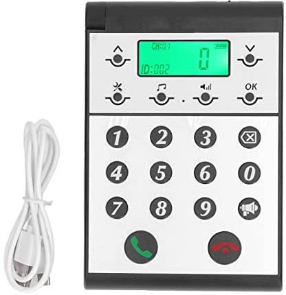 Eujgoov 1000 M Entfernung, Kabelloses Intercom-Telefon, Freisprech-Intercom-System, Intelligente Vernetzung für Zuhause, Geschäftsbüro, Klassenzimmer, Telefon-Audio (BLACK)