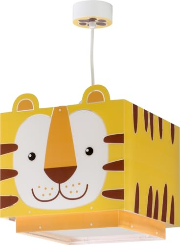 Dalber Kinder Pendelleuchte Little Tiger Gelb 64562M | Hängelampe; Deckenleuchte; Kinderzimmer; E27 - 1 x 15W