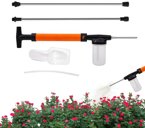Espolvoreador De Tierra De Diatomeas,con Mango Extensible Y Dispersor De 2 Piezas - Dispositivo Para Espolvorear Tierrxa De Diatomeaxs,para Exteriores Invernadero Césped Y Uso En Interiores Del Hogar