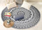 raajsee Indien Strandtuch Rund Mandala Hippie/Groß Indisch Rundes Baumwolle/Boho Runder Yoga Matte Tuch Meditation/Tischdecke Rund Picknick handgefertigt Teppich 70 inch (Graue Schwarze Ombre)