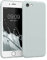 kwmobile Case Compatible with Apple iPhone SE (2022) / iPhone SE (2020) / iPhone 8 / iPhone 7 Case - Protective Slim TPU Phone Cover - Soft Matte Finish - Light Grey Matte