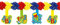 Folat Kinderfest ABC Girlande mit Hängern - 6 Meter