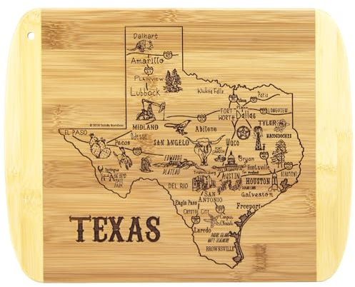 Totally Bamboo A Slice of Life Texas State - Tagliere e tagliere, 28 x 22 cm