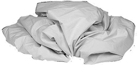 Kayori Shizu Perkal Spannbettlaken für Boxspringtopper 12cm Steg Größe 180x210-220cm Farbe Silbergrau Percale-Baumwolle Uni Einfarbig Boxspringbett Topper Baumwolllaken Perkal-Baumwolle Betttuch