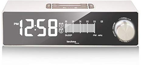 Technoline WT 483 Radiowecker mit USB-Ladeanschluss, Retro-Optik
