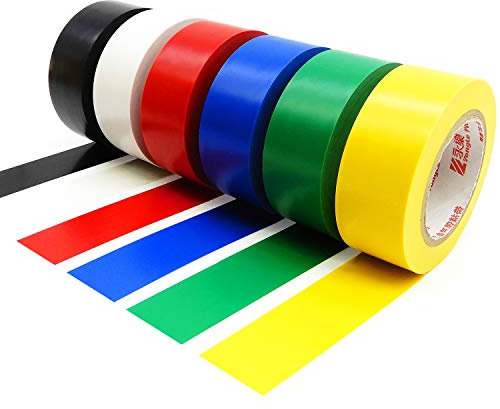 Isolierband aus PVC, 25 mm x 15 m, 6 Farben, 6 Stück