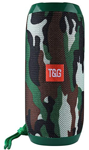 ELLENNE Altavoz Bluetooth recargable 10 W WiFi altavoz waterproof radio TG117 (verde militar)