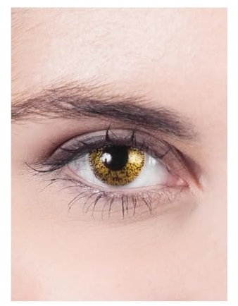 Maskworld Gold Kontaktlinsen/Jahreslinsen - Motivlinsen ohne Sehstärke - Unisex - Erwachsene - ideal für Halloween, Karneval, Motto-Party & Horror-Events