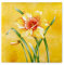 Mank GmbH Airlaid Serviette 40 x 40 cm stoffähnlich und saugstark, perfekt für Hochzeit & Partys 50 Stück gelb orange Narzissen Blumen Frühling Sommer Elvira