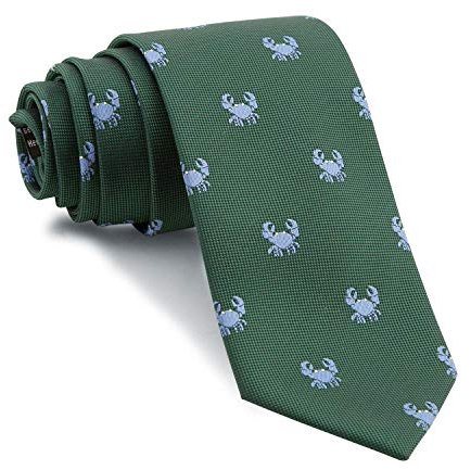 Cencibel Smart Casual Corbata Cangrejos (Fondo Verde Botella Cangrejos Celestes)