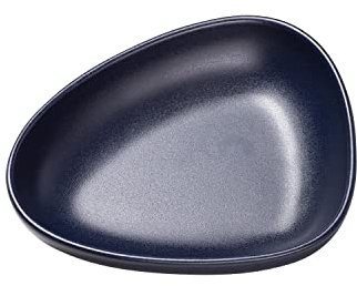 LindDNA Curve Suppenteller aus Steingut in der Farbe Navy Blue, Maße: 22cm x 19cm x 5cm, 990171
