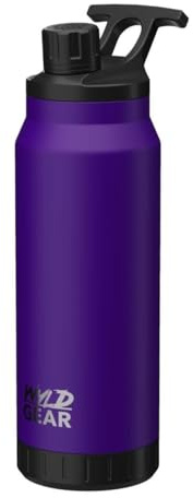 Wyld Gear Mag Bottle Trinkflasche aus Edelstahl mit magnetischem Verschluss in der Farbe Lila, Doppelwandig, BPA-frei, Volumen: 1.005 ml, 10000253