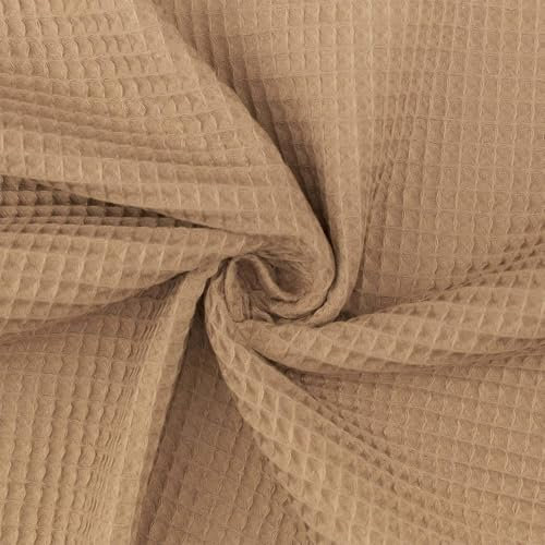 Waffelpique Stoff Lisa, STANDARD 100 by OEKO-TEX, schlamm (Länge am Stück: ab 50cm / Breite: 150cm)
