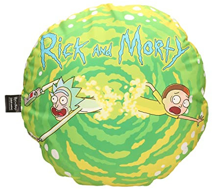 SD Toys Rundes Kissen mit Logo Rick und Morty, Vakuumverpackung