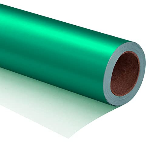 RUSPEPA Grünes Metallic-Geschenkpapier – Einfarbiges, Mattes Papier, Perfekt Für Hochzeit, Geburtstag, Weihnachten, Babyparty – 44 cm X 10 m