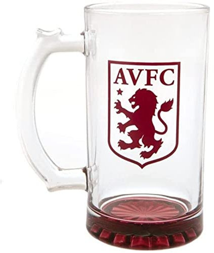 Aston Villa F.C. Stein Glass Tankard CC Official Merchandise, Transparent
