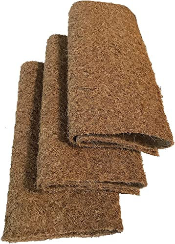 pemmiproducts Nager-Teppich aus 100% Kokosfasern, 50 x 25 cm, ca. 7mm dick, 3er Pack (EUR 4,83/m²),Kokosmatte, Käfigboden-Abdeckung für Nagerheime