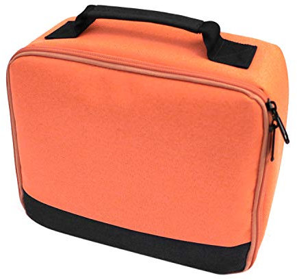KURTIK Projector Bag, Portable Scratchproof Shockproof Canvas Storage Carry Case for Mini Printer Projectors (Orange)