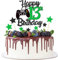 Joyeah Happy 13th Birthday Cake Topper Glitter Video Game Cake Pick Game On Cheers to 13 Years Cake Decoration for Game Theme Happy 13th Birthday Party Supplies Green
