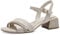 MARCO TOZZI Damen Sandalen mit Absatz mit Verstellbarem Riemen Elegant, Beige (Cream Comb), 37 EU