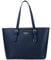 Princely London Shopper Beverly Medium - Stylische Handtasche Damen - Geräumige Shopper-Tasche mit Reißverschluss & Innenfächern - Dunkelblau