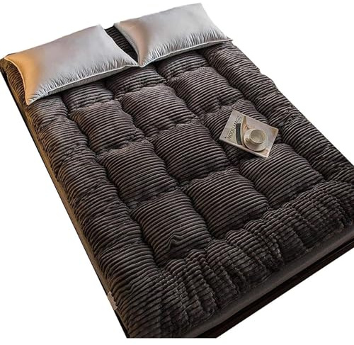 MIAOXIAO Futon Matratze Gepolsterte Japanische Bodenmatratze Gesteppte Bett Matratze Topper Faltende Roll Up Gast Matratze Tragbare Schlafsaal Reise Camping Matratze,1,90X200cm