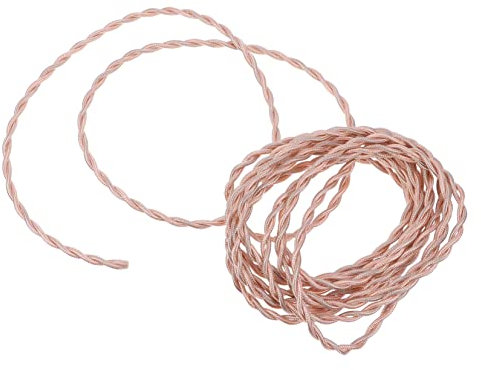 Gadpiparty 3 Rollen Twist gewebte Drähte 2-Leiter-Elektrokabel Stromkabel aus verdrilltem Stoff Draht Stromleitung 2-adriges Kabel Twisted-Pair Leuchter Lampen Zubehör PVC