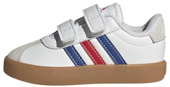 adidas Mixte bébé VL Court 3.0 Shoes, FTWR White/Team Royal Blue/Better Scarlet, 19 EU