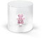 WD Lifestyle - Bicchiere in Vetro Borosilicato 250ml con Soggetto in Vetro Colorato Interno (Orsetto Rosa)