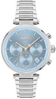 BOSS Multi Zifferblatt Quarz Uhr für Damen Kollektion Majesty Sport mit Silbernes Edelstahlarmband - 1502773