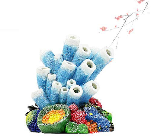 Sonhomay Aquarium Luftblasenstein - Blaue Koralle aus Kunstharz - Handwerk Ornament Dekoration