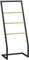 HOMCOM Portasciugamani a 4 Livelli in Acciaio e Bambù, Porta Asciugamani da Terra Autoportante, 40.5x28x98 cm, Nero e color Legno