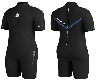 Plus Size Wetsuit for Women Men, 3mm Back Zip Shorty Wetsuit
