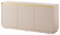 Emporius Sideboard 150 cm Baron - Modern, Kommode mit 3 Türen - Kommode mit Gold Accessoires und geriffelten Fronten - Beige