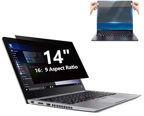 Laptop Privacy Screen 14 Inch - 16:9 Aspect Ratio Anti-Spy Anti Glare Blue Light Blocking Privacy Protector Film Compatible with Lenovo/Hp/Dell/Acer/Asus/Thinkpad/Envy/Xps/Toshiba(WxH: 310 mmx174 mm)
