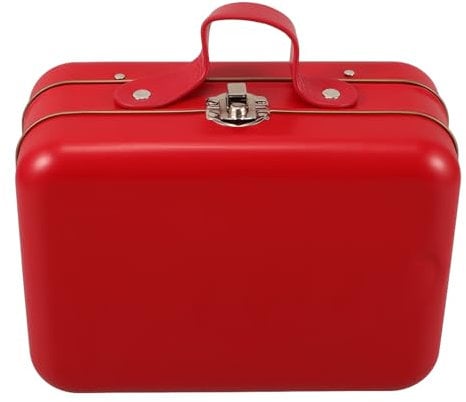 Toy Storage Box Boxes Retro Decor Toys Toy Black Storage Bins Wedding Gif Storage Boxes Mini Suitcase Pencils Case Small Suitcase Makeup Case Tiny Suitcase Red Iron Alipis