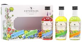 Cotswolds - Wildflower Gin 5cl x 3 40% ABV Miniature Gift Pack