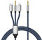 LUIRSAY Câble auxiliaire pour iPhone, [certifié MFI] Câble auxiliaire 3 en 1 USB C/Lightning/3,5 mm 3,5 mm, câble auxiliaire de voiture compatible avec iPhone 16/15/14, iPad (pas pour les appels)